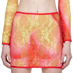 Sinead Gorey Yellow & Red Gradient Miniskirt New With Tags